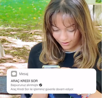 AraçKrediSor Başvuru Mesajı