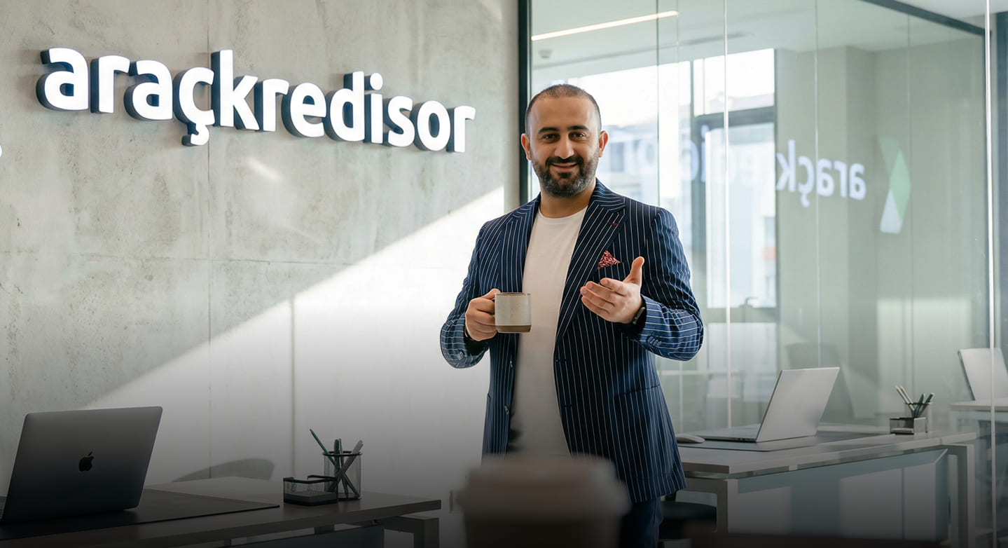 AraçKrediSor kurucumuzun ofisten bir görüntüsü